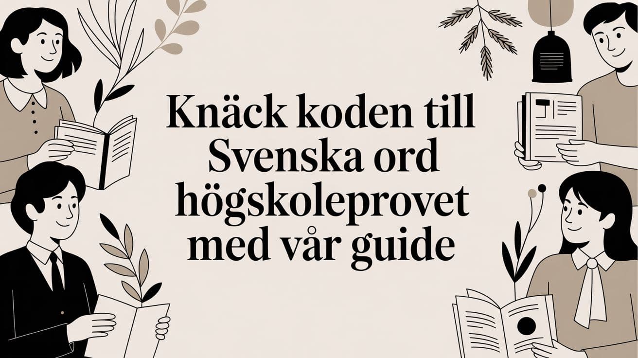 Knäck koden till svenska ord högskoleprovet med vår guide