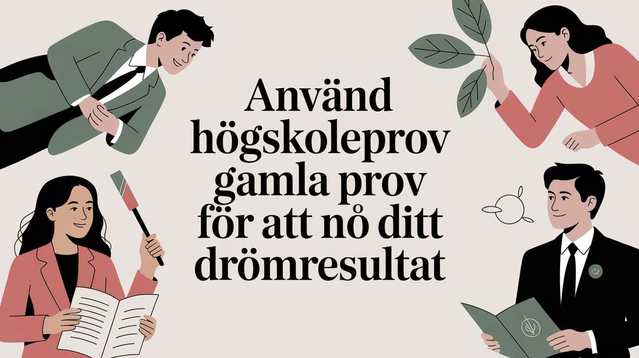 Använd högskoleprov gamla prov för att nå ditt drömresultat