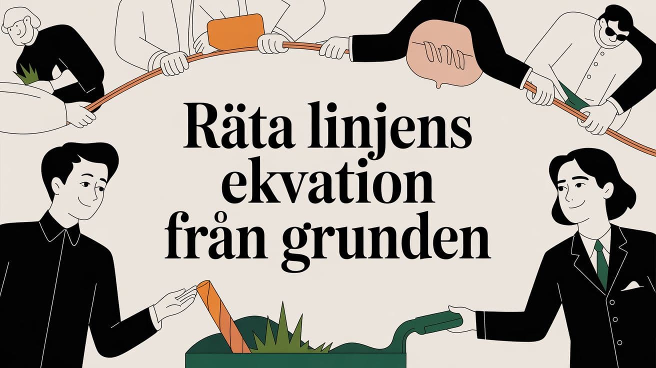 Räta linjens ekvation från grunden