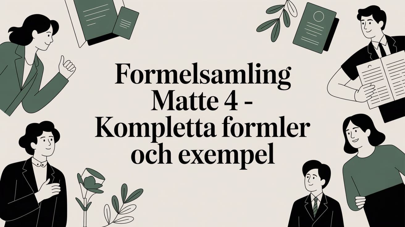formelsamling matte 4 - Kompletta formler och exempel