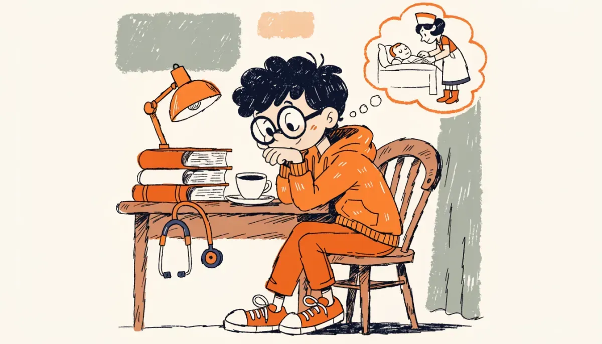 Student som pluggar inför högskoleprovet med fokus och motivation