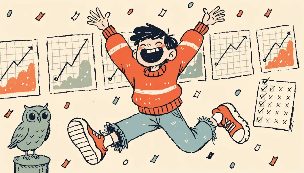 Illustration av stegvis framsteg och måluppfyllelse genom strukturerad studieplanering