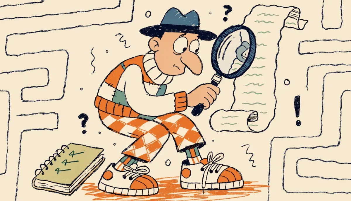 Illustration av textanalys och strategisk läsning